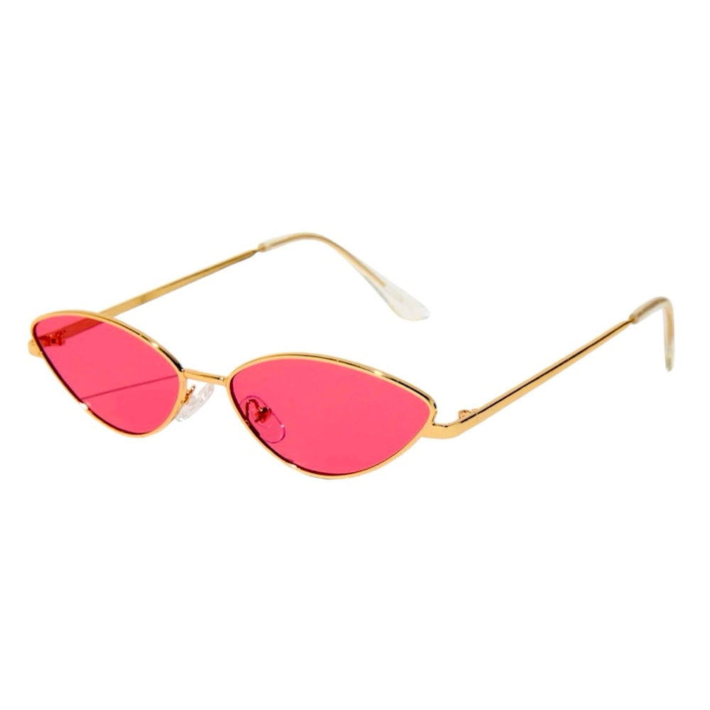Pink Slim Cat Eye Metal Sunglasses - NWT